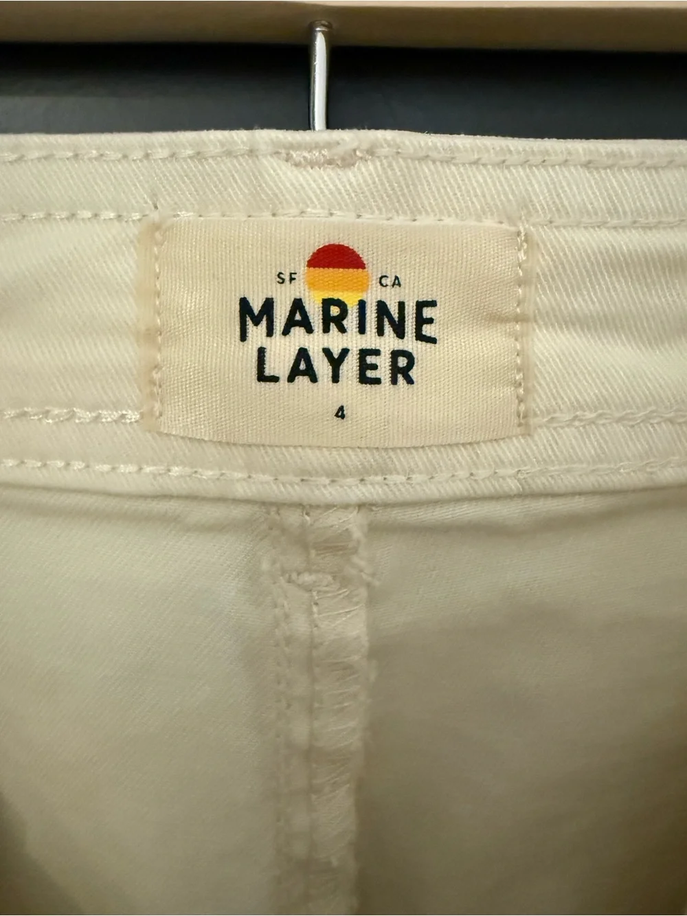 Marine Layer Bridget High-Rise Wide Leg Cream Pants - Picture 9 of 10